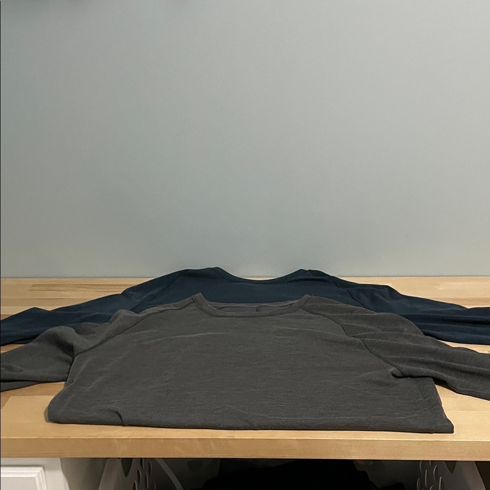 Pair of Men's Long-Sleeve Shirt - Gray and Navy